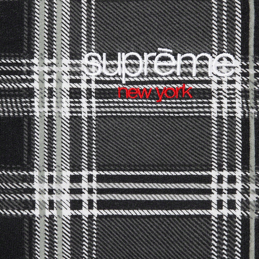 Details on Plaid Zip Up L S Polo Black from fall winter
                                                    2020 (Price is $110)