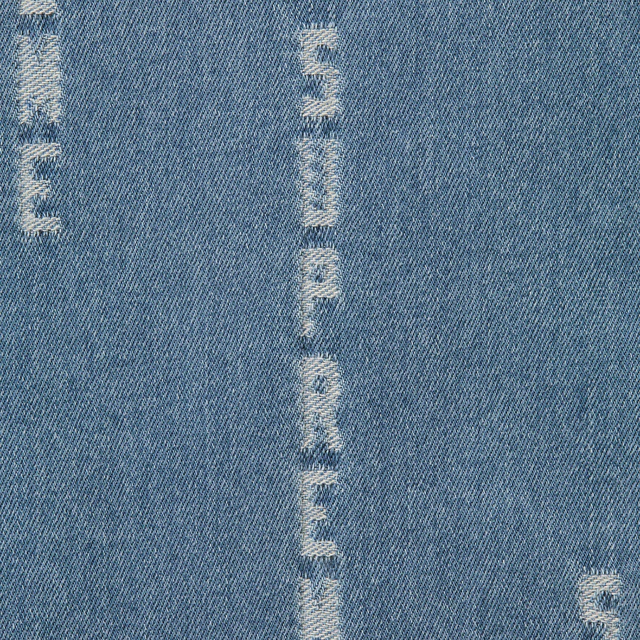 Details on Logo Stripe Jacquard Denim Shirt Blue from fall winter
                                                    2020 (Price is $148)