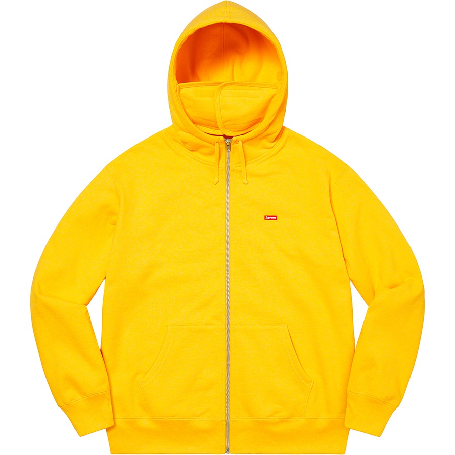 Details on Small Box Facemask Zip Up Hooded Sweatshirt Yellow from fall winter
                                                    2020 (Price is $168)