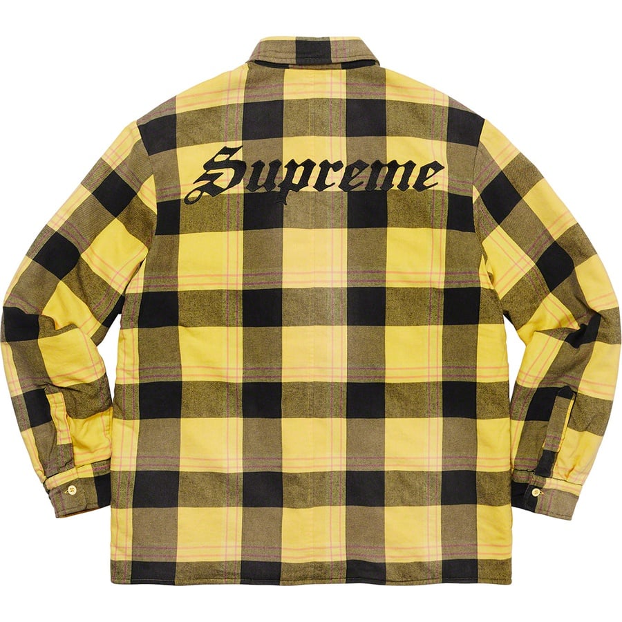 Details on Quilted Flannel Shirt Yellow from fall winter
                                                    2020 (Price is $148)