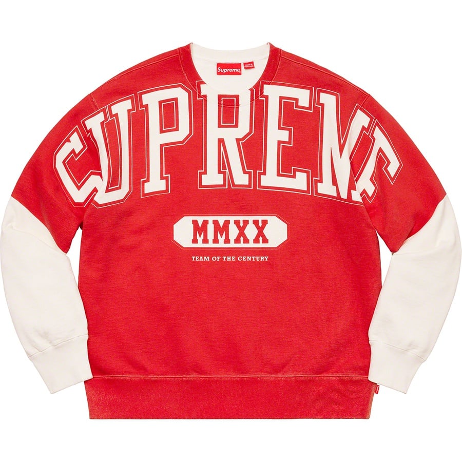 Details on Overprint Crewneck White from fall winter
                                                    2020 (Price is $158)