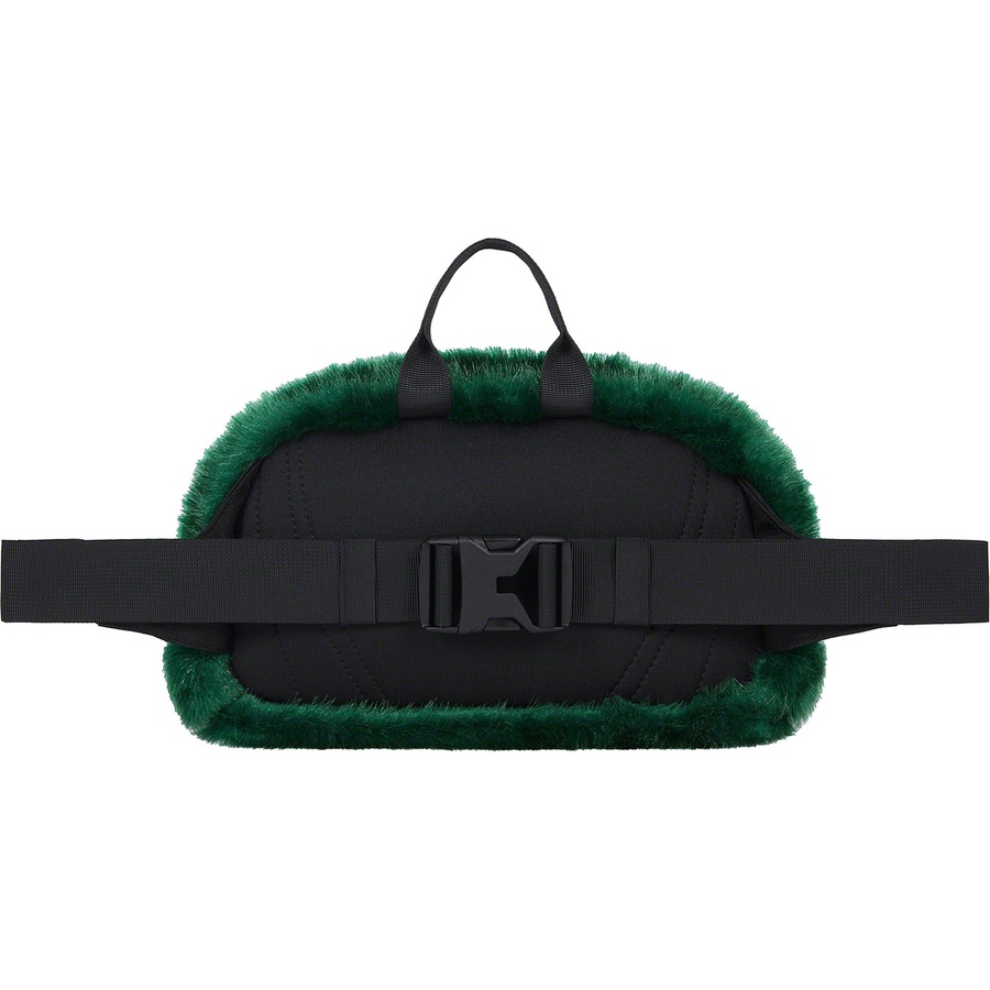 Details on Supreme The North Face Faux Fur Waist Bag Green from fall winter
                                                    2020 (Price is $110)