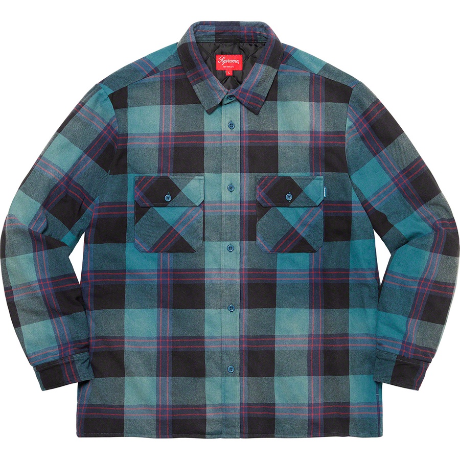 Details on Quilted Flannel Shirt Teal from fall winter 2020 (Price is $148)