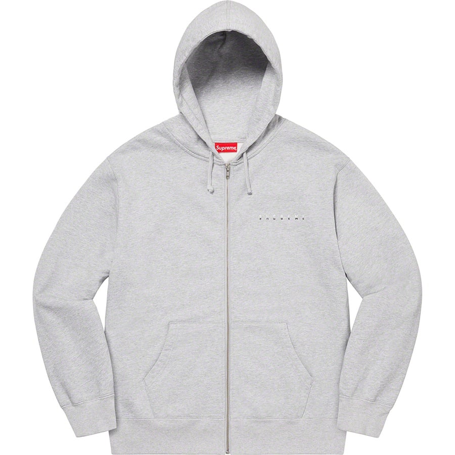 Details on Globe Zip Up Hooded Sweatshirt Heather Grey from fall winter
                                                    2020 (Price is $168)