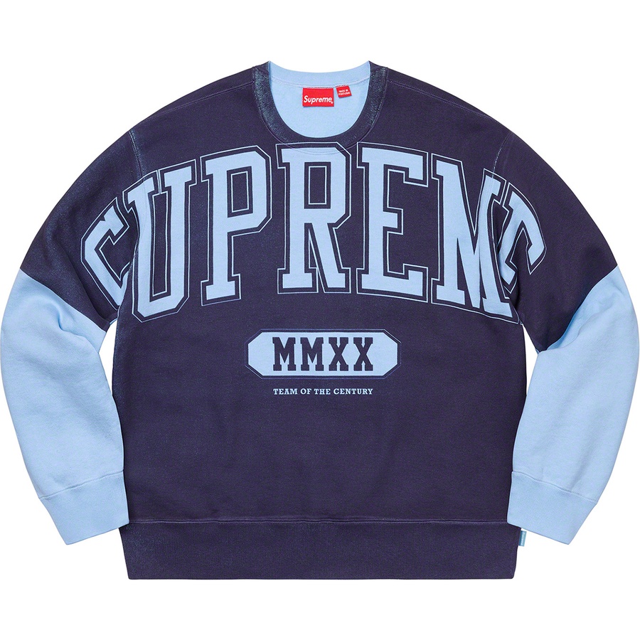 Details on Overprint Crewneck Ice Blue from fall winter
                                                    2020 (Price is $158)