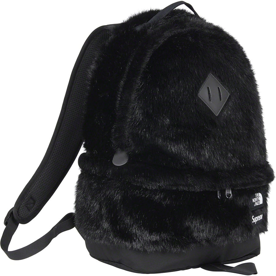 Details on Supreme The North Face Faux Fur Backpack Black from fall winter
                                                    2020 (Price is $198)