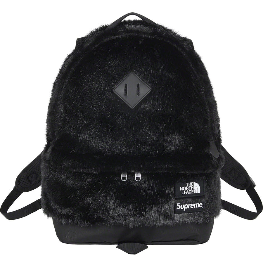 Details on Supreme The North Face Faux Fur Backpack Black from fall winter
                                                    2020 (Price is $198)