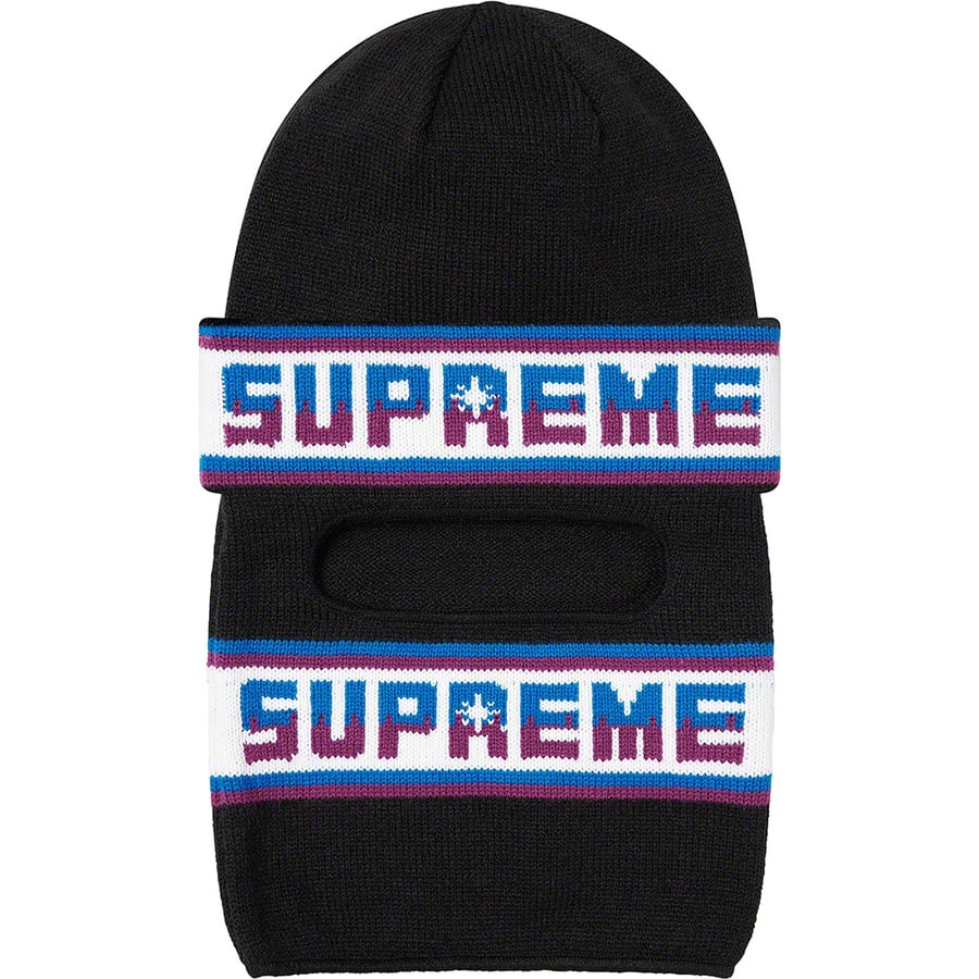 Details on Double Logo Facemask Beanie Black from fall winter 2020 (Price is $40)