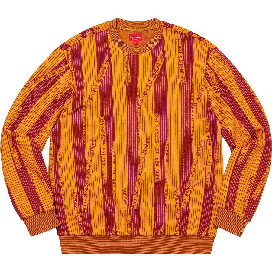 Details on Textured Stripe Crewneck Yellow from fall winter
                                                    2020 (Price is $118)