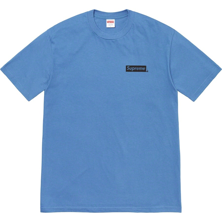 Details on No More Shit Tee Dusty Light Royal from fall winter
                                                    2020 (Price is $38)