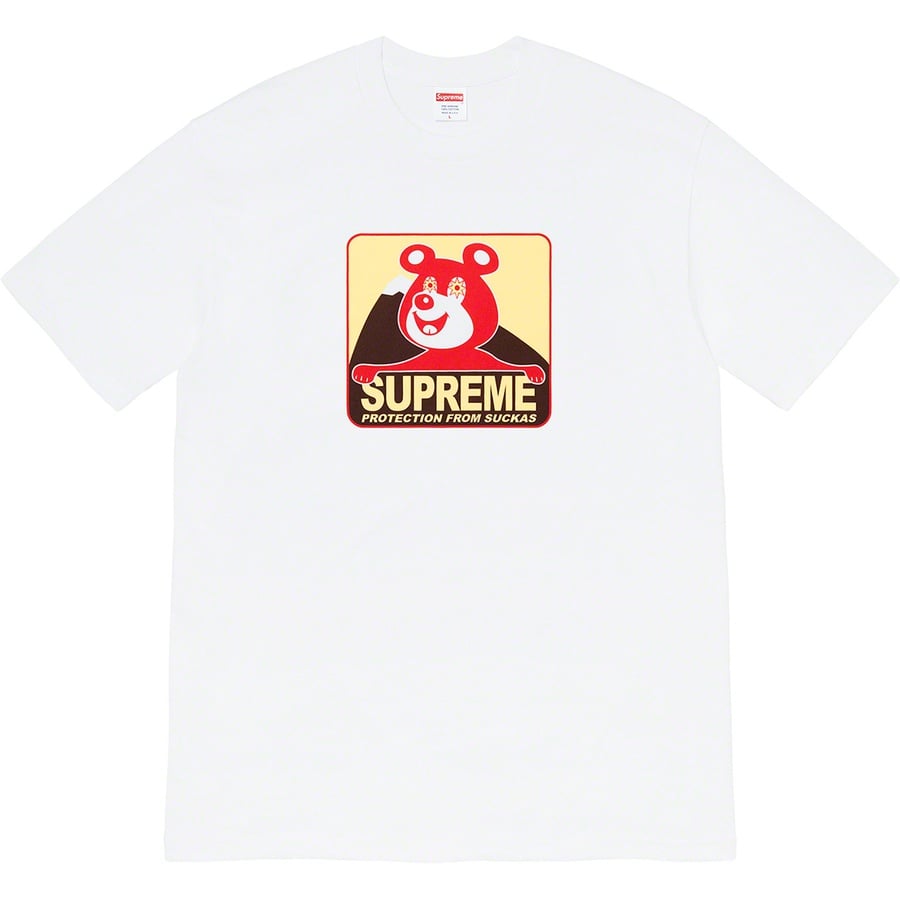 Details on Bear Tee White from fall winter
                                                    2020 (Price is $38)