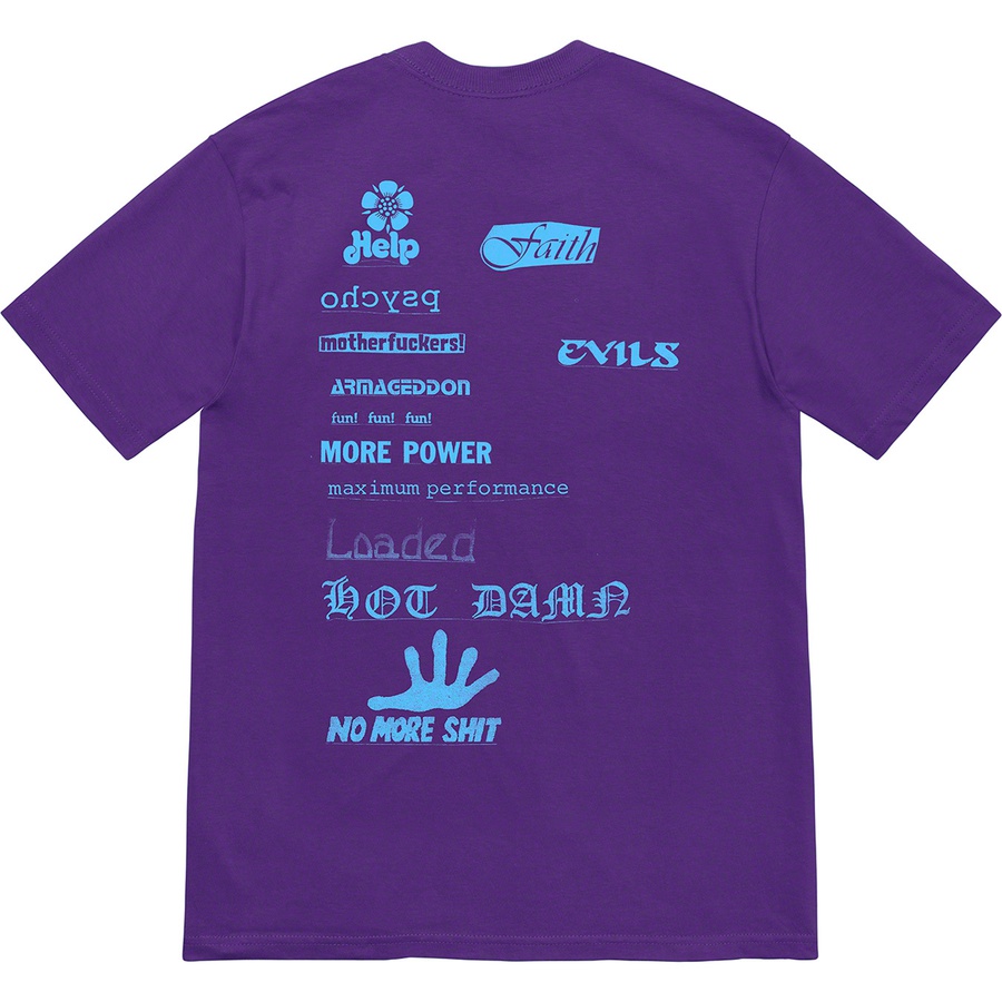 Details on No More Shit Tee Purple from fall winter
                                                    2020 (Price is $38)