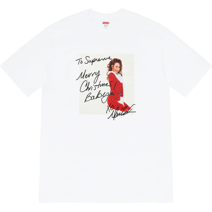 Details on Mariah Carey Tee White from fall winter
                                                    2020 (Price is $48)