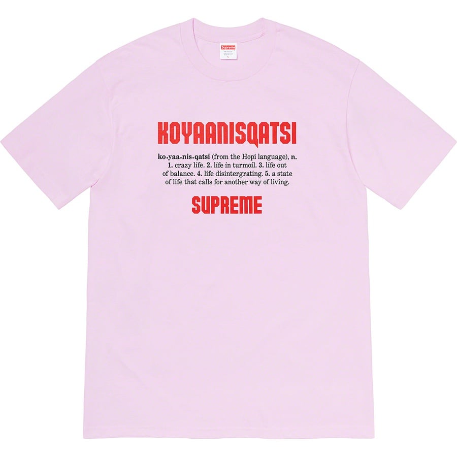 Details on Koyaanisqatsi Tee Light Purple from fall winter
                                                    2020 (Price is $48)