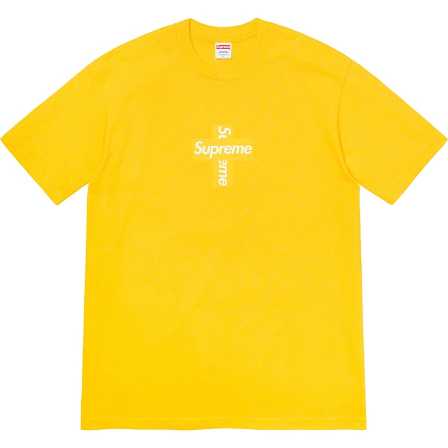 Details on Cross Box Logo Tee Yellow from fall winter
                                                    2020 (Price is $38)