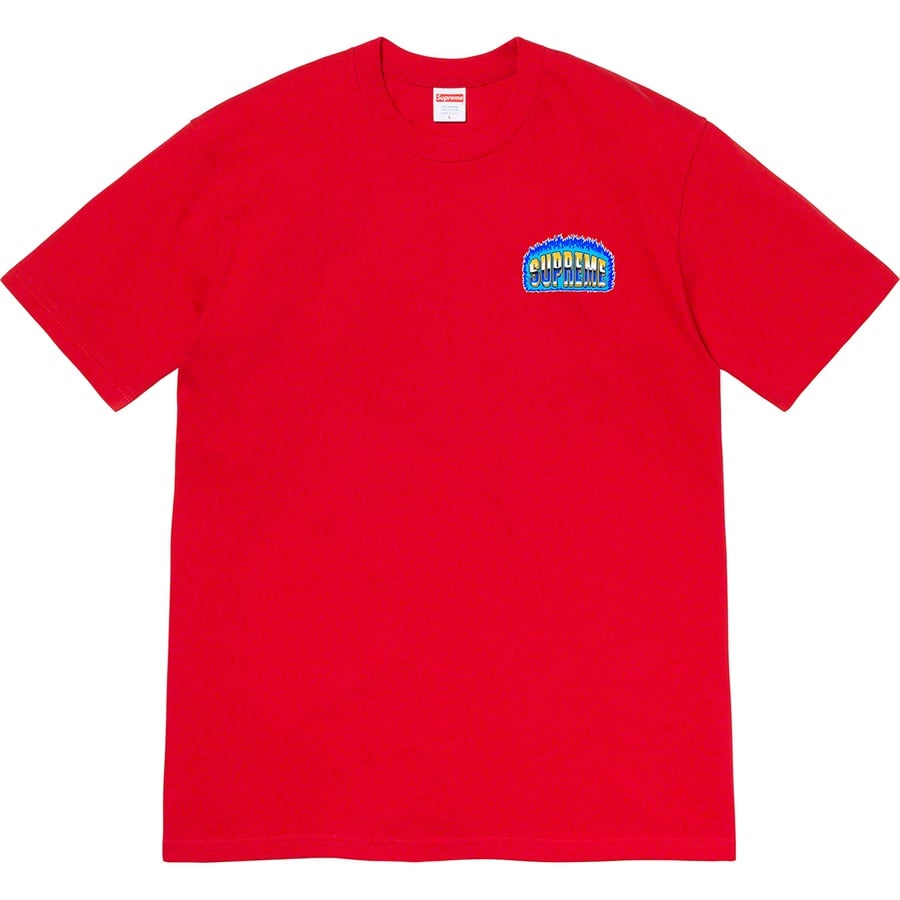 Details on Chrome Tee Red from fall winter
                                                    2020 (Price is $38)