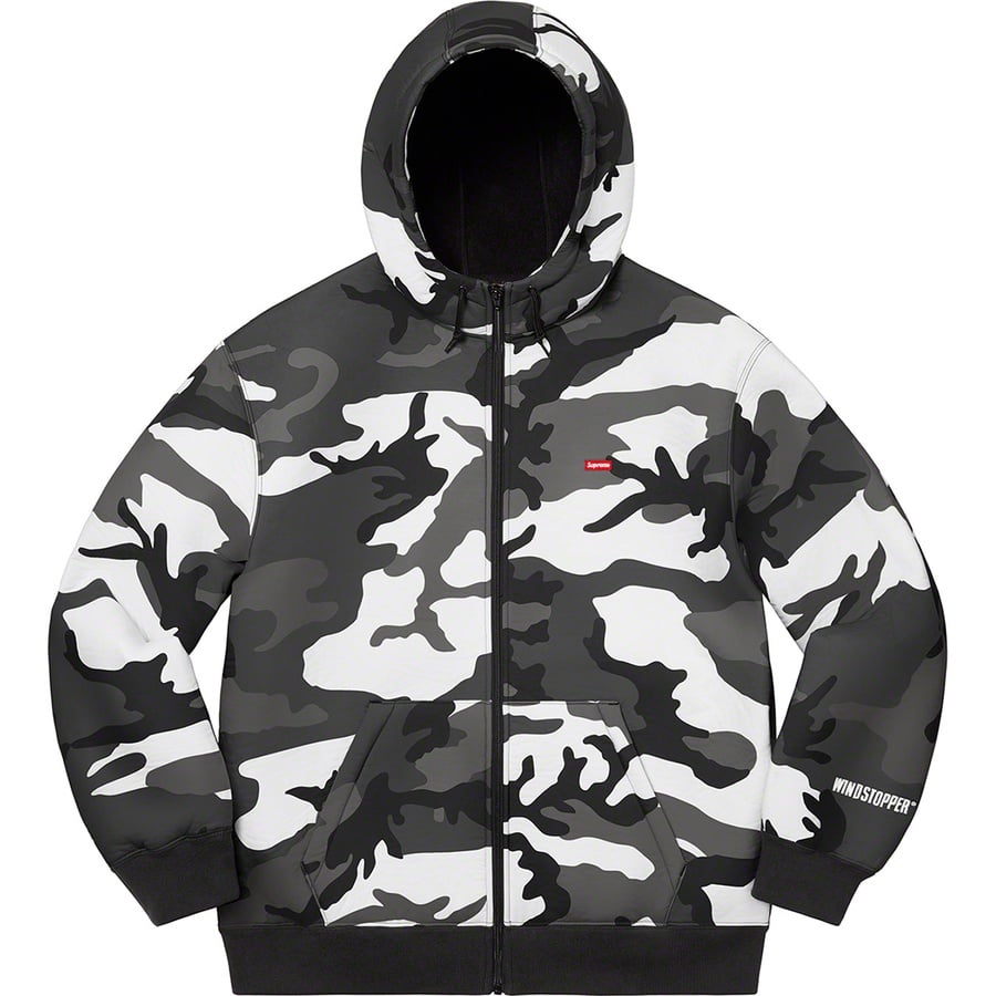 Details on WINDSTOPPER Zip Up Hooded Sweatshirt Snow Camo from fall winter
                                                    2020 (Price is $198)