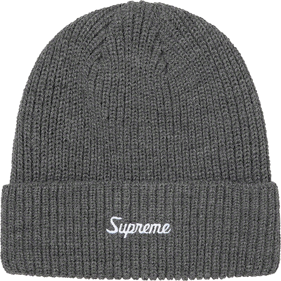 Details on Loose Gauge Beanie Charcoal from fall winter 2020 (Price is $34)