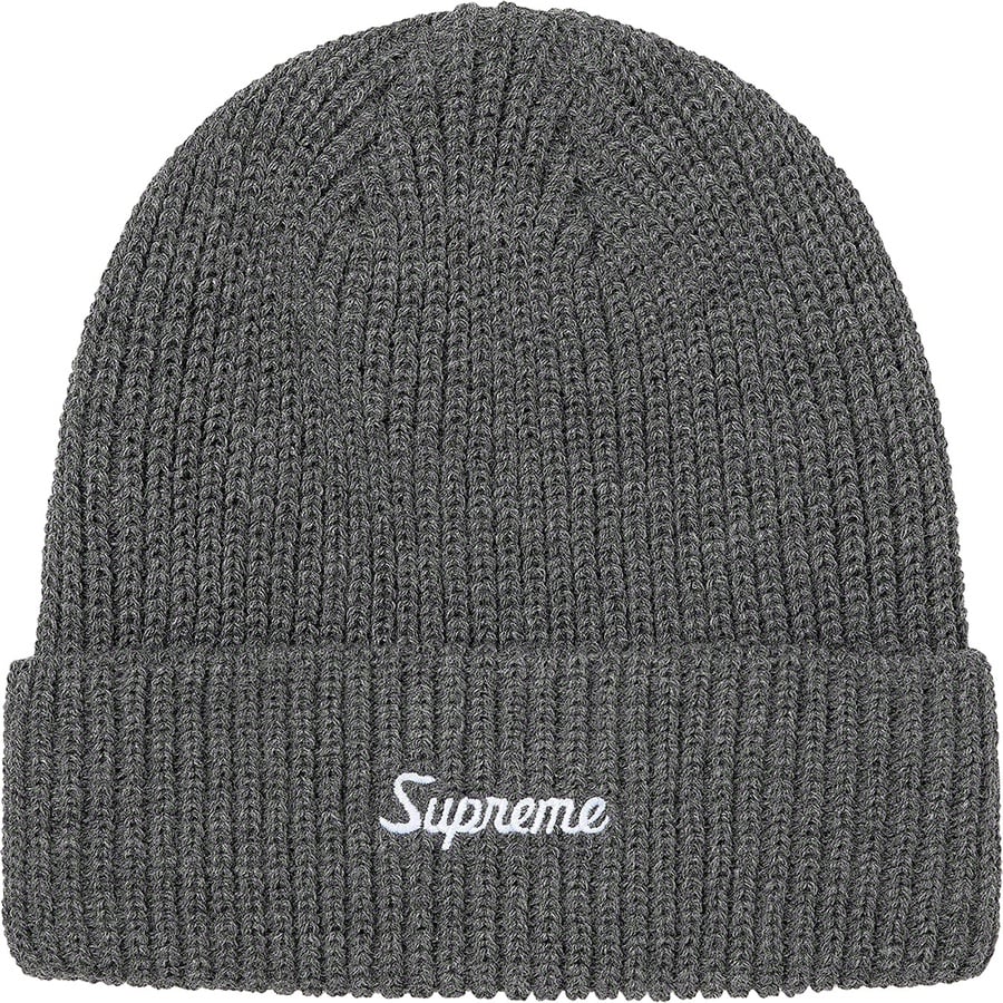 Details on Loose Gauge Beanie Charcoal from fall winter
                                                    2020 (Price is $34)