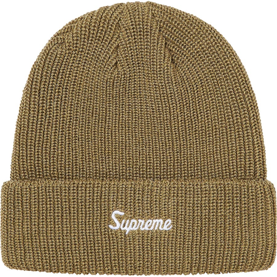 Details on Loose Gauge Beanie Light Olive from fall winter
                                                    2020 (Price is $34)