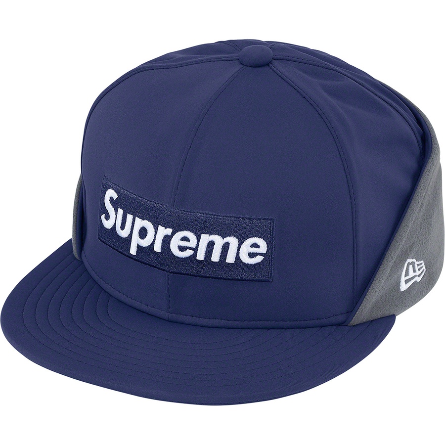 Details on WINDSTOPPER Earflap Box Logo New Era Washed Navy from fall winter 2020 (Price is $58)