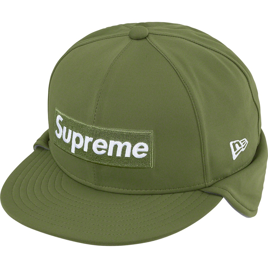 Details on WINDSTOPPER Earflap Box Logo New Era Dark Olive from fall winter
                                                    2020 (Price is $58)