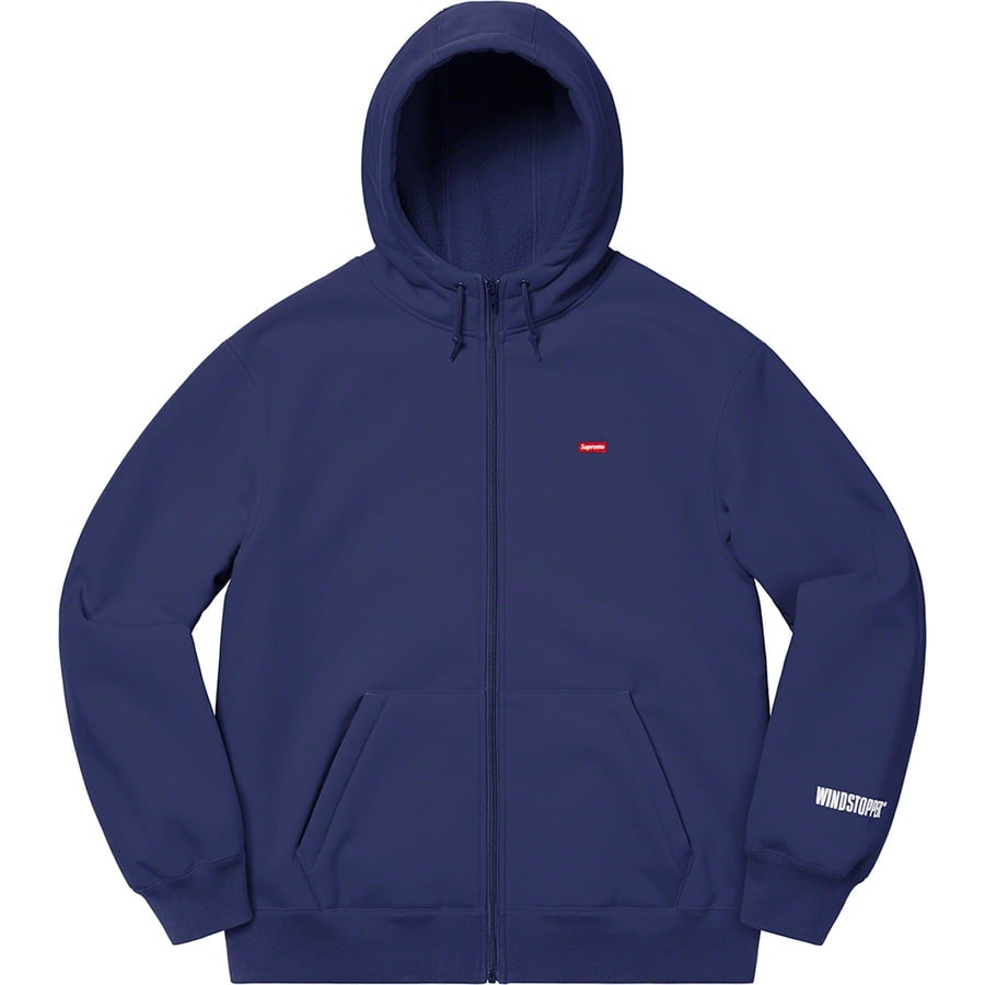 Details on WINDSTOPPER Zip Up Hooded Sweatshirt Washed Navy from fall winter
                                                    2020 (Price is $198)