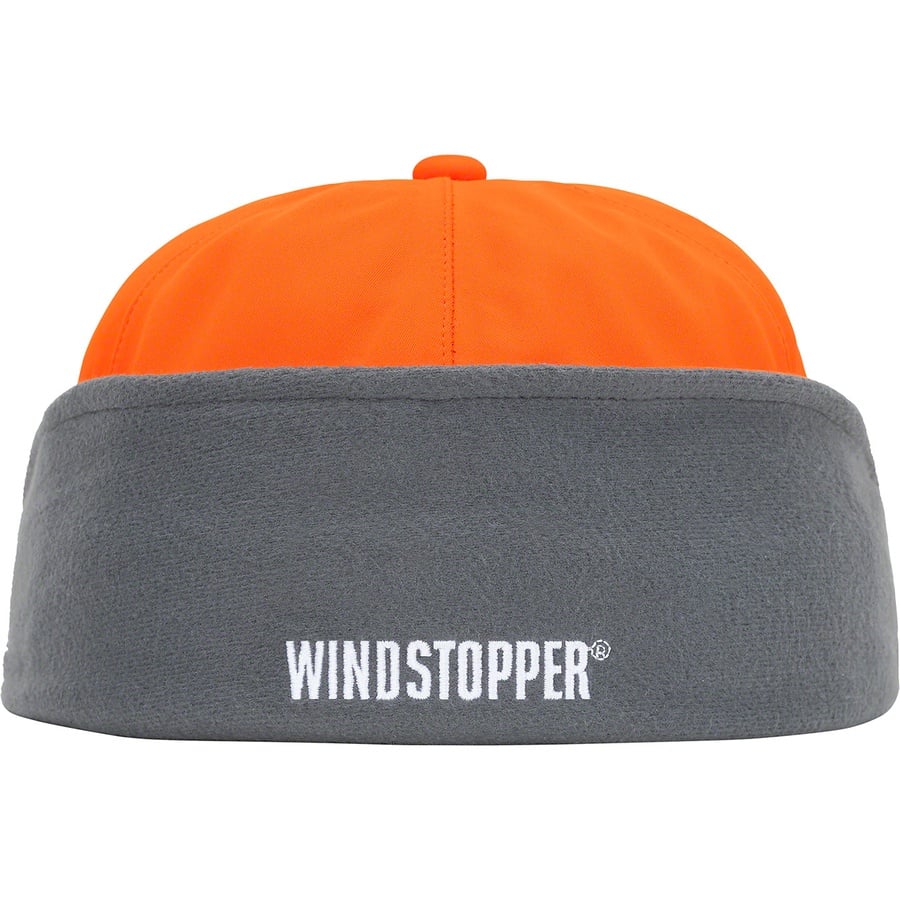 Details on WINDSTOPPER Earflap Box Logo New Era Orange from fall winter 2020 (Price is $58)