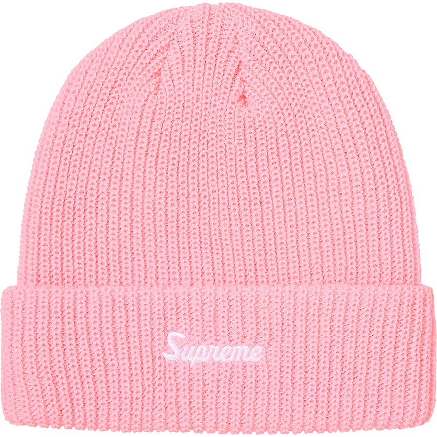 Details on Loose Gauge Beanie Pink from fall winter 2020 (Price is $34)