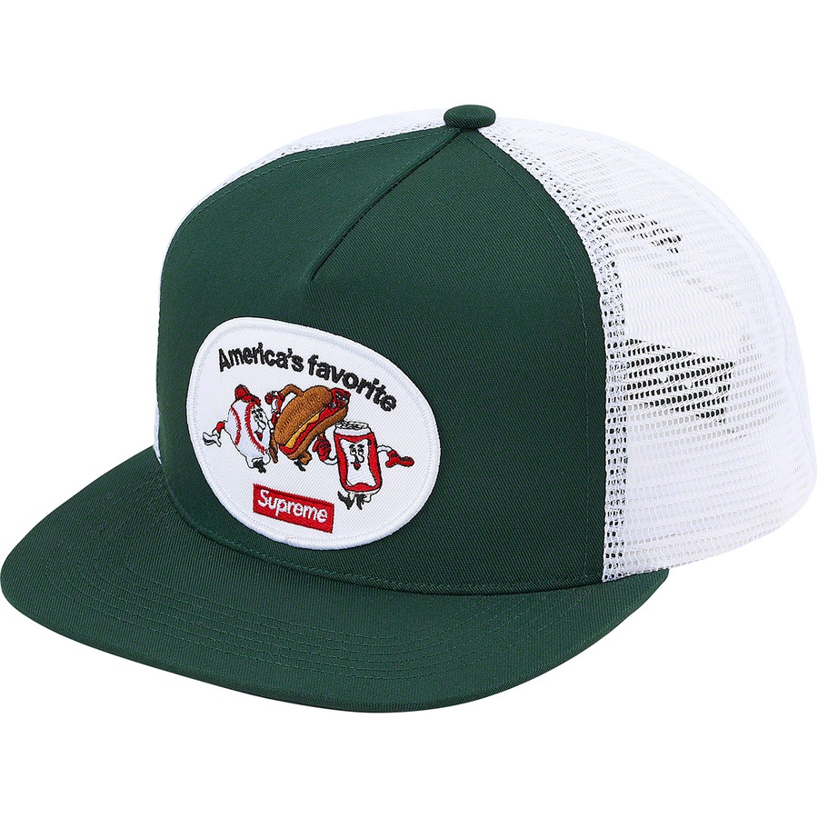Details on America's Favorite Mesh Back 5-Panel Dark Green from spring summer 2021 (Price is $48)