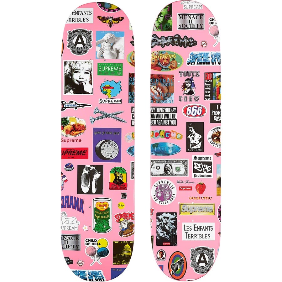 Details on Stickers Skateboard Pink - 8.25" x 32.25" from spring summer 2021 (Price is $52)