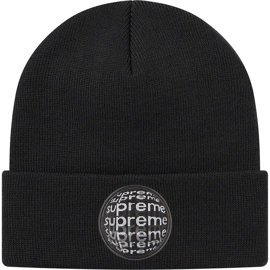 Details on Lenticular Patch Beanie Black from spring summer
                                                    2021 (Price is $38)