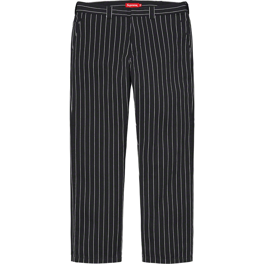 Details on Work Pant Black Stripe from spring summer
                                                    2021 (Price is $118)