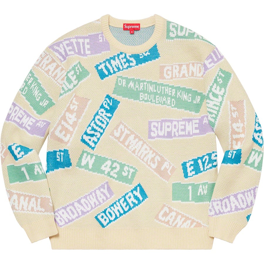 Details on Street Signs Sweater Natural from spring summer
                                                    2021 (Price is $158)