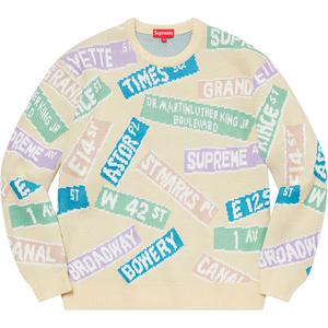売上ランキング Supreme 黒 Sweater Signs Street ニット/セーター