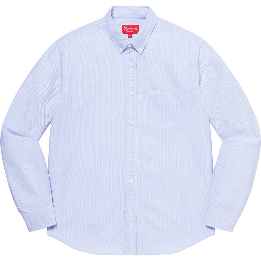 Details on Stripe Oxford Shirt Blue from spring summer
                                                    2021 (Price is $128)