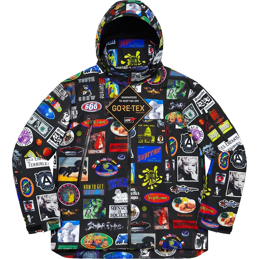 Details on GORE-TEX Stickers Shell Jacket Black from spring summer
                                                    2021 (Price is $398)