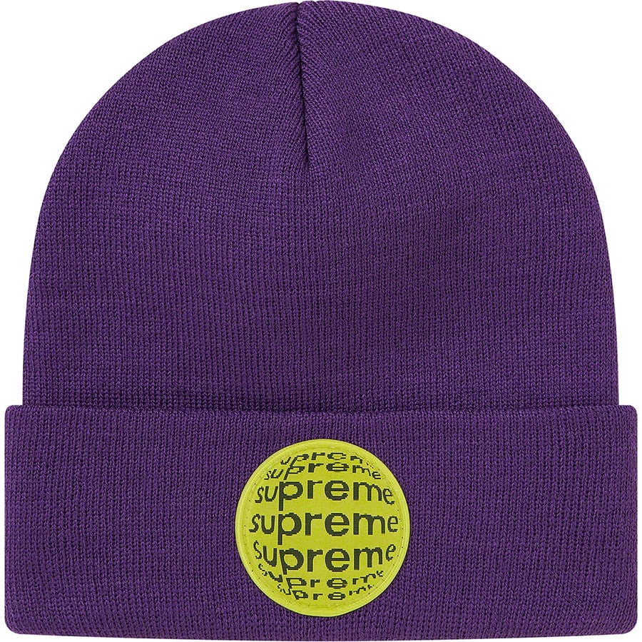 Details on Lenticular Patch Beanie Purple from spring summer
                                                    2021 (Price is $38)