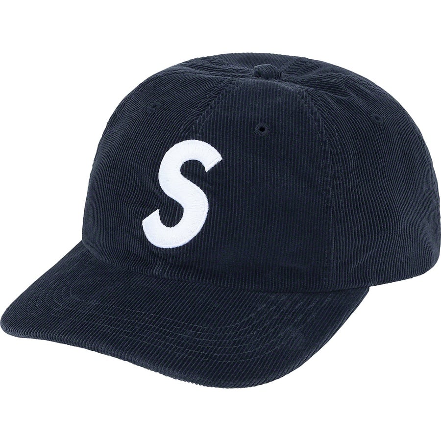 Details on Fine Wale Corduroy S Logo 6-Panel Navy from spring summer
                                                    2021 (Price is $54)