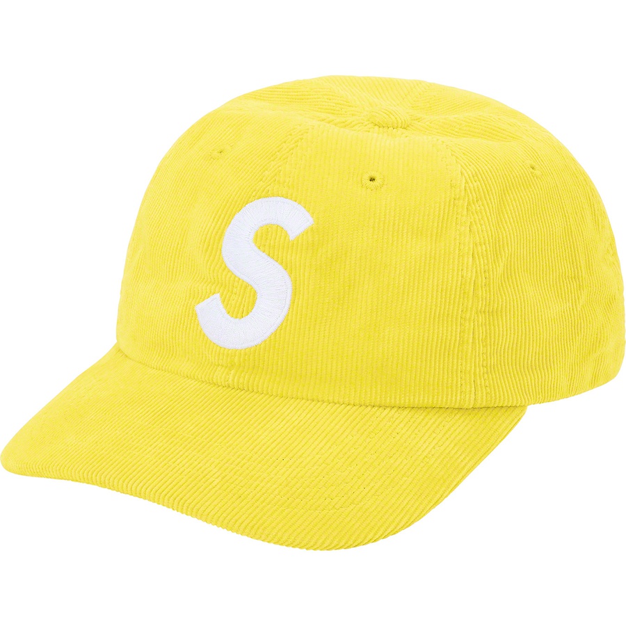 Supreme Fine Wale Corduroy S Logo 6-Panel (SS21) - Yellow - $54