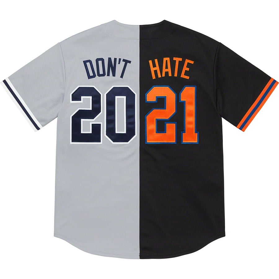 Details on Don't Hate Baseball Jersey Black from spring summer
                                                    2021 (Price is $138)
