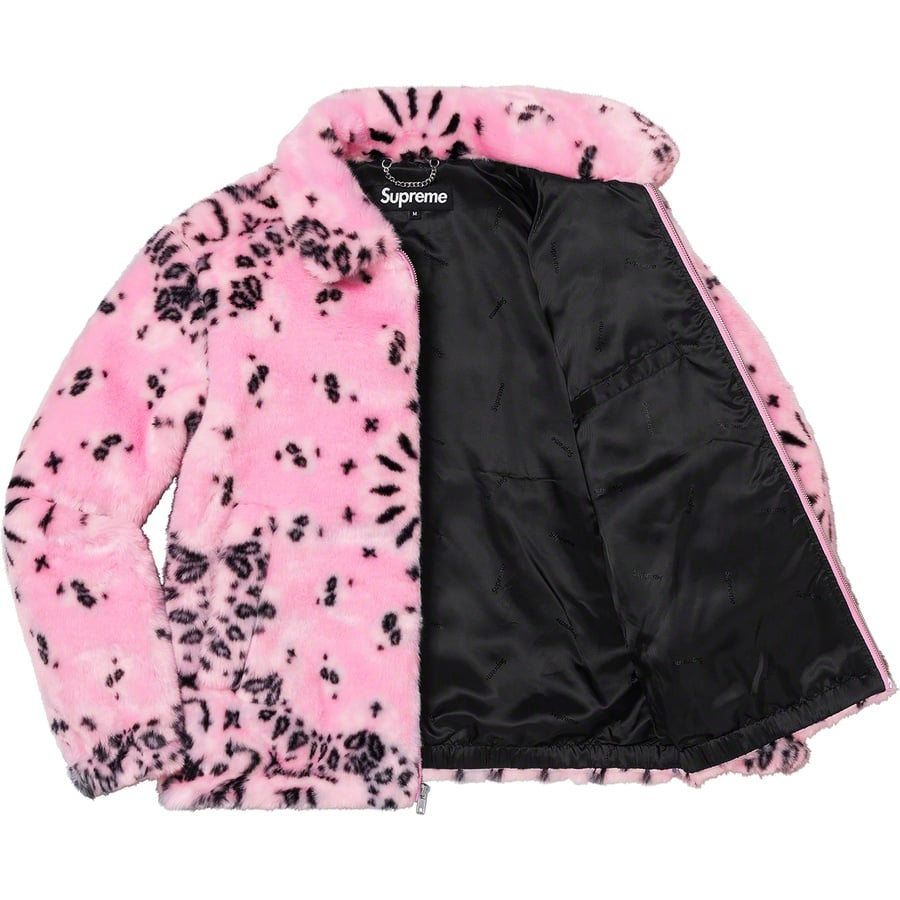 Details on Bandana Faux Fur Bomber Jacket Pink from spring summer
                                                    2021 (Price is $398)