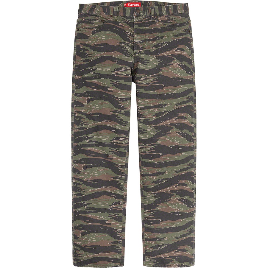 Details on Regular Jean Tigerstripe Camo from spring summer
                                                    2021 (Price is $148)
