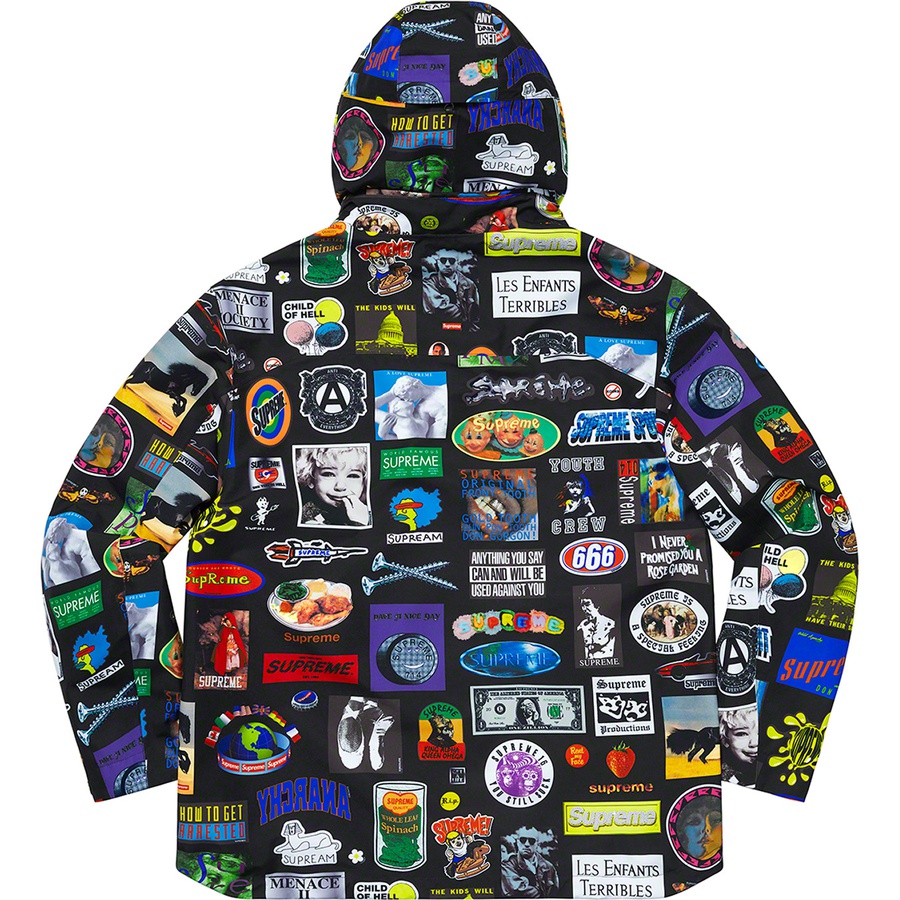 Details on GORE-TEX Stickers Shell Jacket Black from spring summer
                                                    2021 (Price is $398)