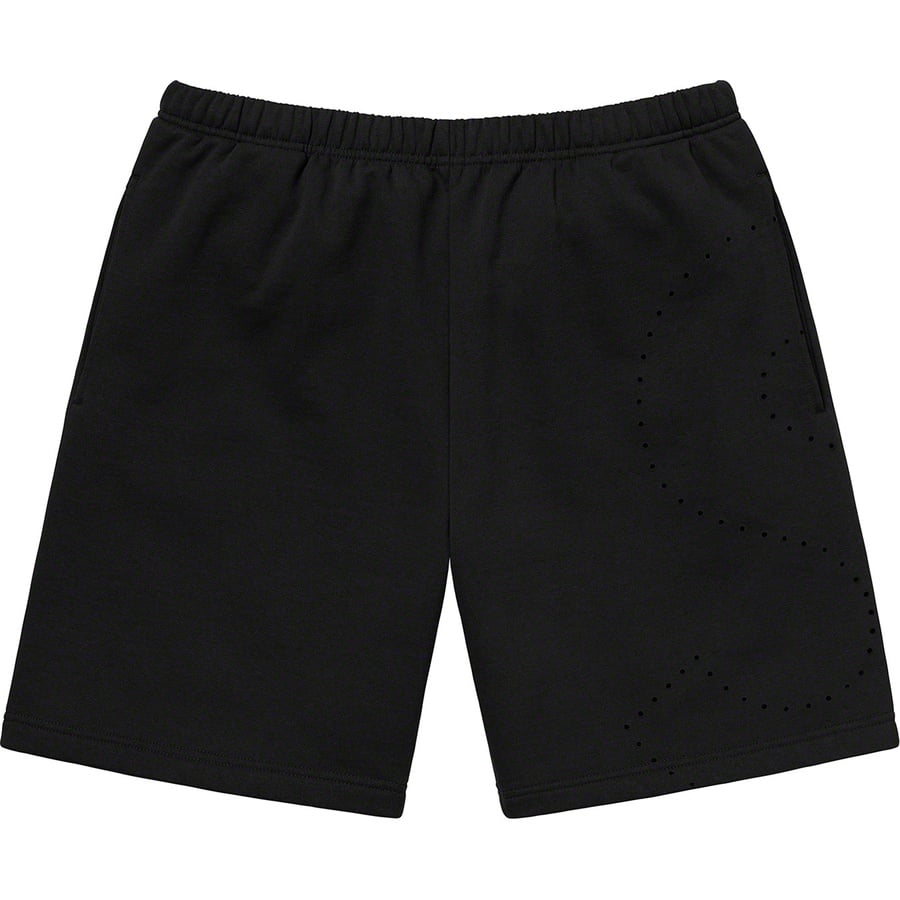 Details on Laser Cut S Logo Sweatshort Black from spring summer
                                                    2021 (Price is $118)