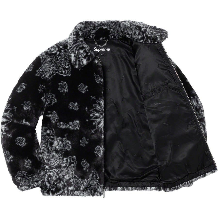 Details on Bandana Faux Fur Bomber Jacket Black from spring summer
                                                    2021 (Price is $398)