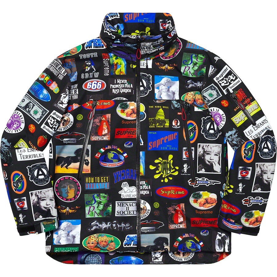Details on GORE-TEX Stickers Shell Jacket Black from spring summer
                                                    2021 (Price is $398)