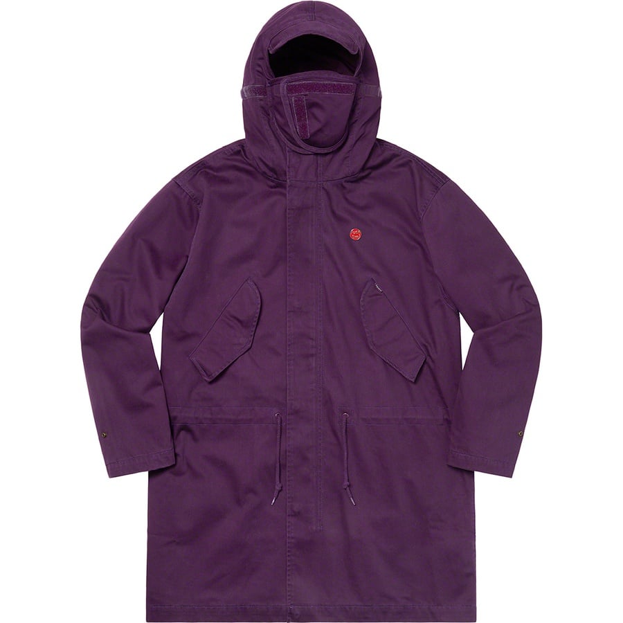 Details on Hooded Facemask Parka Dark Purple from spring summer
                                                    2021 (Price is $298)