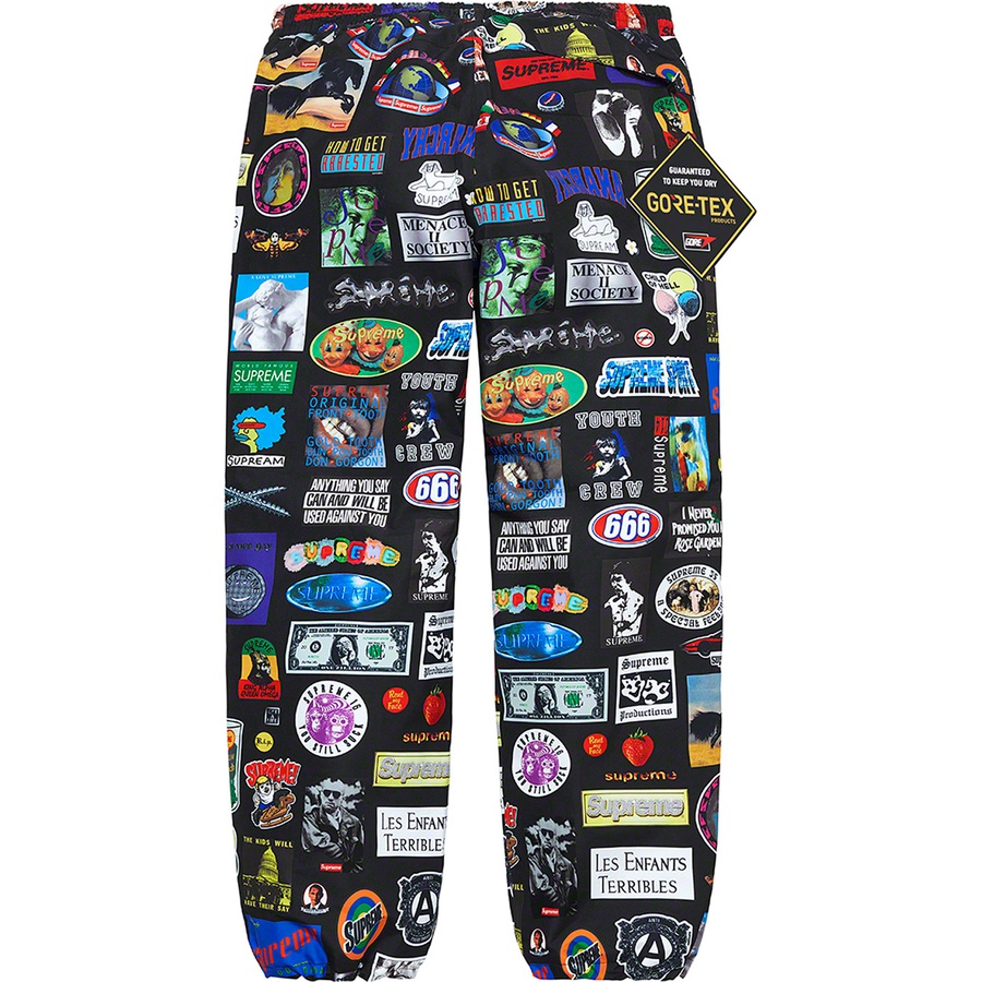 Details on GORE-TEX Stickers Pant Black from spring summer
                                                    2021 (Price is $258)