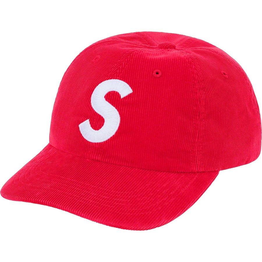 Details on Fine Wale Corduroy S Logo 6-Panel Red from spring summer
                                                    2021 (Price is $54)